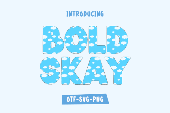 Bold Skay: A Color Font with Cloudy Charm for Crafters