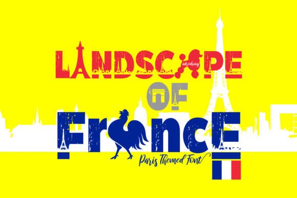 Landscape of France: A Bold Decorative Typeface for Creative Branding