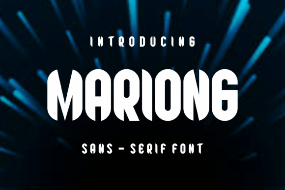Mariong: A Display Font with Bold Character
