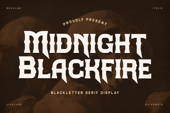 Midnight Blackfire: A Bold Typeface for Editorial Impact