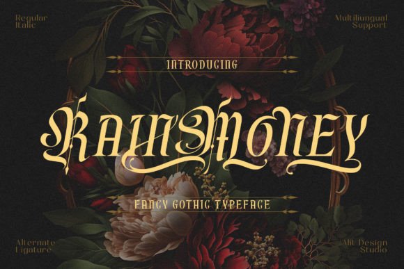 Rain Money Font: A Gothic Typeface That Elevates Campaign Design